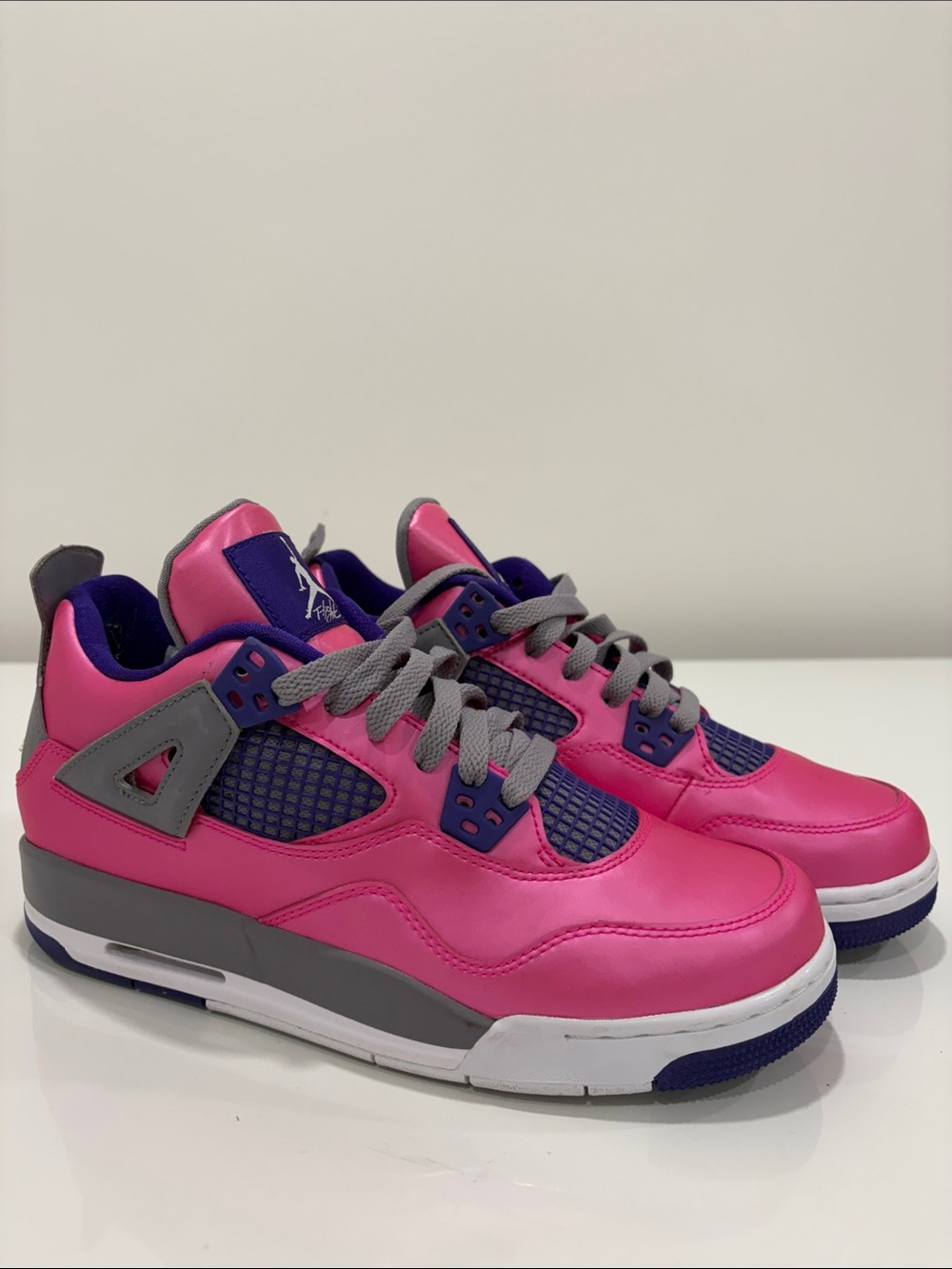 Jordan Kids Pink and Purple Foil Retro 4
